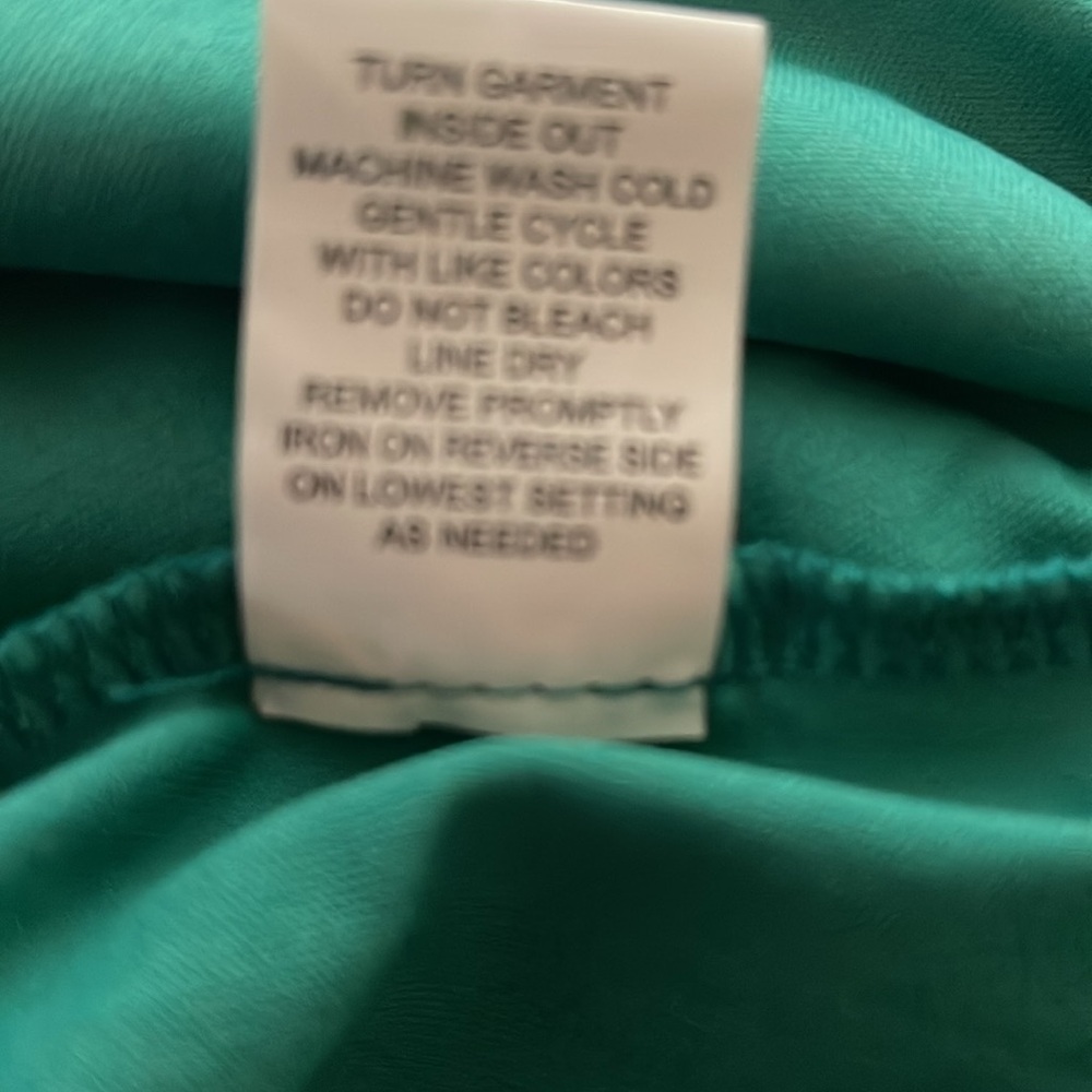 NY Collection Shimmery green sequins Button Up Shirt Size 1X - Picture 6 of 7